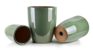 NEVA GREEN Komplet 3 osłonek ceramiczny XL:40x40x49/ L:32x32x45/ M:26x26x41cm
