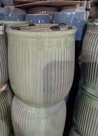 NEVA GREEN Komplet 3 osłonek ceramicznyXl:41x41x45/ L:31x31x42/ M:24x24x38cm