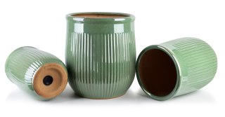 NEVA GREEN Komplet 3 osłonek ceramicznyXl:41x41x45/ L:31x31x42/ M:24x24x38cm