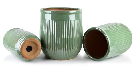 NEVA GREEN Komplet 3 osłonek ceramicznyXl:41x41x45/ L:31x31x42/ M:24x24x38cm NEVA GREEN Komplet 3 osłonek ceramicznyXl:41x41x45/ L:31x31x42/ M:24x24x38cm