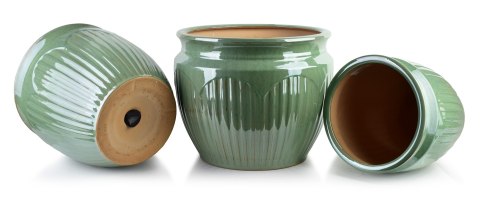 NEVA GREEN Komplet 3 osłonek ceramiczny Xl: 50x50x45/ L:42x42x42/ M:35x35x38cm NEVA GREEN Komplet 3 osłonek ceramiczny Xl: 50x50x45/ L:42x42x42/ M:35x35x38cm
