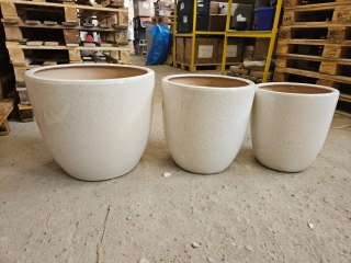 NEVA NATURE Komplet 3 osłonek ceramiczn Xl: 50x50x45/ L:42x42x42/ M:35x35x38cm