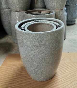 NEVA STONE Komplet 3 osłonek ceramiczny XL:40x40x49/ L:32x32x45/ M:26x26x41cm