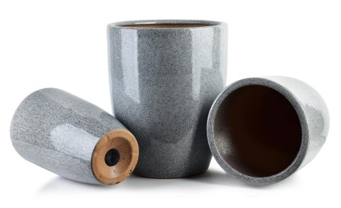 NEVA STONE Komplet 3 osłonek ceramiczny XL:40x40x49/ L:32x32x45/ M:26x26x41cm NEVA STONE Komplet 3 osłonek ceramiczny XL:40x40x49/ L:32x32x45/ M:26x26x41cm