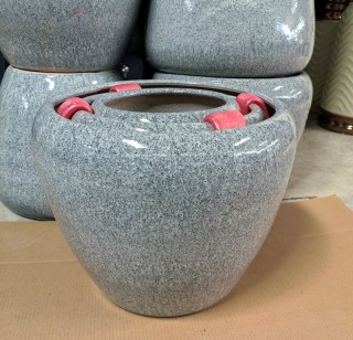 NEVA STONE Komplet 3 osłonek ceramicznyXL:46x46x38/ L:36x36x34/ M:27x27x31cm
