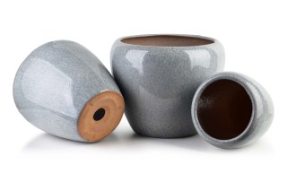 NEVA STONE Komplet 3 osłonek ceramicznyXL:46x46x38/ L:36x36x34/ M:27x27x31cm