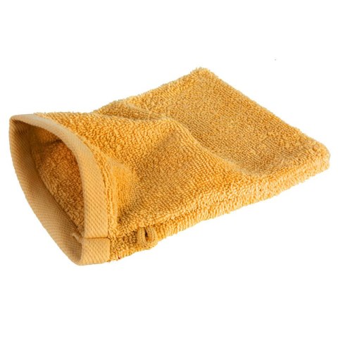 Rękawica kąpielowa frotte bawełniana 500 g/m² - musztardowa - Mono