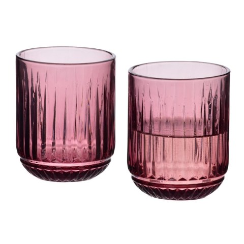 ELISE PURPLE Komplet 4 szklanek 260ml7,5x9,4cm ELISE PURPLE Komplet 4 szklanek 260ml7,5x9,4cm