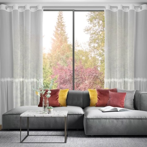 Firana gotowa Alison 140x250 biała na przelotkach Eurofirany