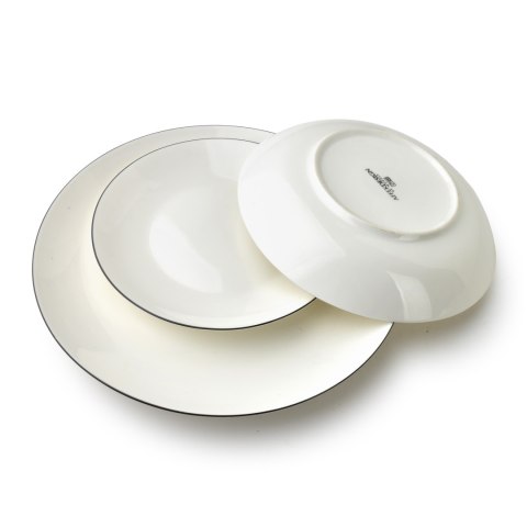 LEA SIMPLE Komplet obiadowy 18czczarny pasek LEA SIMPLE Komplet obiadowy 18czczarny pasek