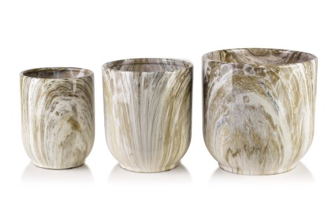 NEVA MARBLE KOMPLET 3 DONICZEK 29x29x30/24x24x27/19x19x25cm NEVA MARBLE KOMPLET 3 DONICZEK 29x29x30/24x24x27/19x19x25cm