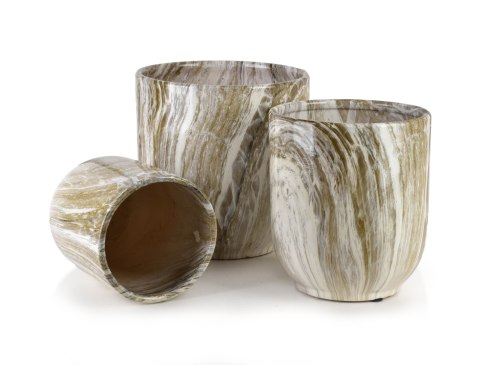NEVA MARBLE KOMPLET 3 DONICZEK 29x29x30/24x24x27/19x19x25cm NEVA MARBLE KOMPLET 3 DONICZEK 29x29x30/24x24x27/19x19x25cm
