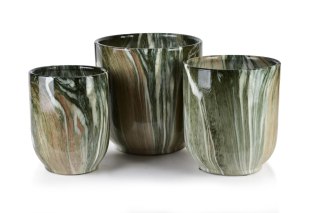 NEVA MARBLE KOMPLET 3 DONICZEK 29x29x30/24x24x27/19x19x25cm