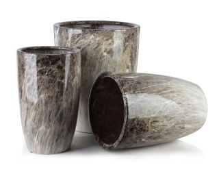NEVA MARBLE KOMPLET 3 DONICZEK 37x37x45,5/30,5x30,5x42,5/24x24x40cm