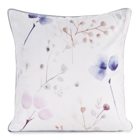 Poszewka VELVET 45x45cm biało-niebieska/piping Poszewka VELVET 45x45cm biało-niebieska/piping