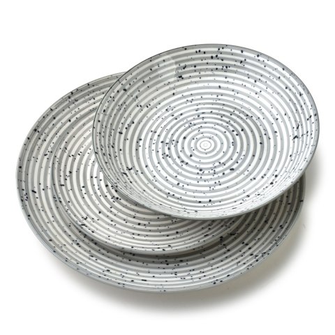 STRIPES GREY Komplet obiadowy 18cz.27/19/20cm miska 550ml STRIPES GREY Komplet obiadowy 18cz.27/19/20cm miska 550ml