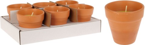 ŚWIECA CITRONELLA W DONICZCE 9X9CM ŚWIECA CITRONELLA W DONICZCE 9X9CM