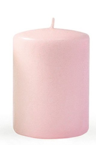Świeca CLASSIC CANDLES Walec średni 7xh14cm różowa parafinowa