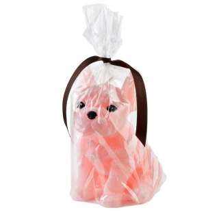 Świeca Figurka ANIMALS PIES BULDOG 11,5x15cm różowa parafinowa