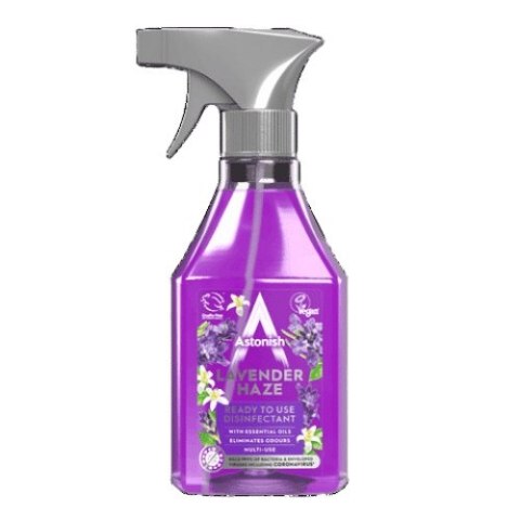ASTONISH Antybakteryjny płyn do mycia wszystkich powierzchni w domu o zapachu lawendowym 550ml ASTONISH Antybakteryjny płyn do mycia wszystkich powierzchni w domu o zapachu lawendowym 550ml