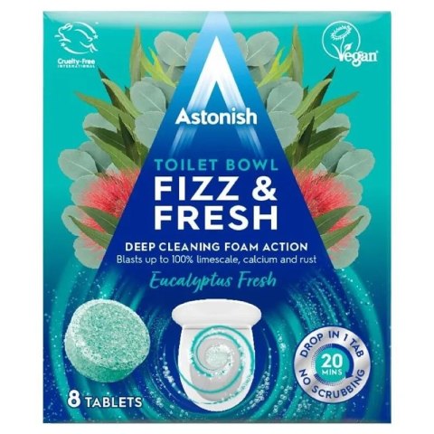ASTONISH Tabletki do czyszczenia toalety 8szt Eucalyptus Fresh 8x25g ASTONISH Tabletki do czyszczenia toalety 8szt Eucalyptus Fresh 8x25g