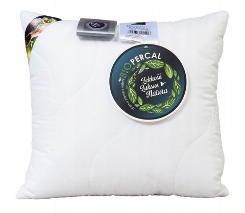 Poduszka antyalergiczna 70x80 BioPercal 1000g biała pikowana delikatny perkal 100% bio bawełna AMZ Poduszka antyalergiczna 70x80 BioPercal 1000g biała pikowana delikatny perkal 100% bio bawełna AMZ