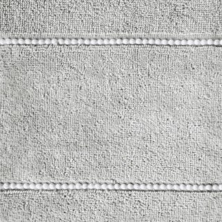 Ręcznik Mari 50x90 stalowy z welurową bordiurą 500g/m2 Eurofirany