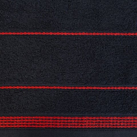 Ręcznik Mira 70x140 czarny 18 frotte 500 g/m2 Eurofirany