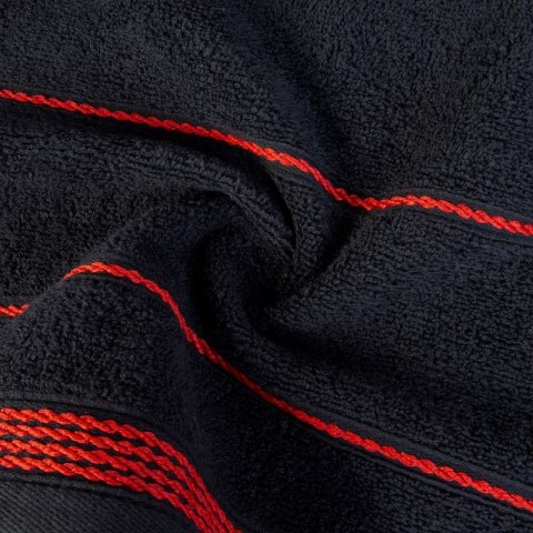 Ręcznik Mira 70x140 czarny 18 frotte 500 g/m2 Eurofirany