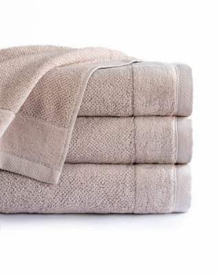 Ręcznik Vito 70x140 beżowy perłowy frotte bawełniany 550g/m2