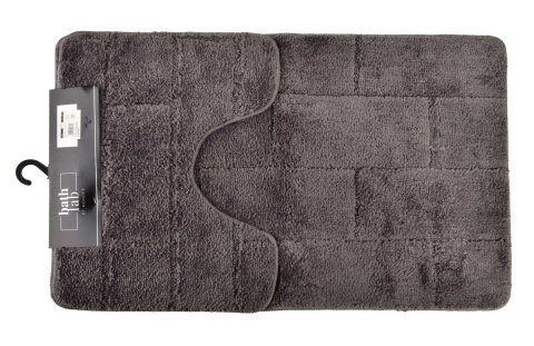 ZAC Komplet 2 Dywaników Łazienkowych 50x37/50x80cm ciemny szary ZAC Komplet 2 Dywaników Łazienkowych 50x37/50x80cm ciemny szary