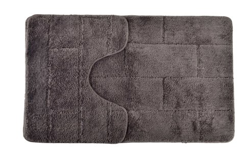 ZAC Komplet 2 Dywaników Łazienkowych 50x37/50x80cm ciemny szary ZAC Komplet 2 Dywaników Łazienkowych 50x37/50x80cm ciemny szary