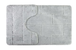 ZAC Komplet 2 Dywaników Łazienkowych 50x37/50x80cm jasny szary