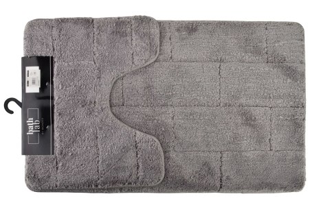 ZAC Komplet 2 Dywaników Łazienkowych 50x37/50x80cm szary ZAC Komplet 2 Dywaników Łazienkowych 50x37/50x80cm szary