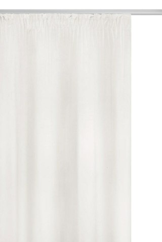 Zasłona gotowa 140x270 biała welurowa na taśmie soft Velvet do salonu