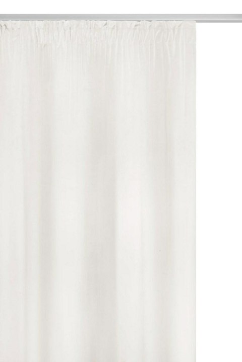Zasłona gotowa 140x270 biała welurowa na taśmie soft Velvet do salonu
