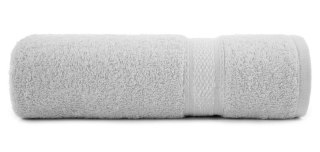 Ręcznik 30x50 Altea srebrny z ozdobną bordiurą z melanżowym pasem frotte 500 g/m2 Eurofirany