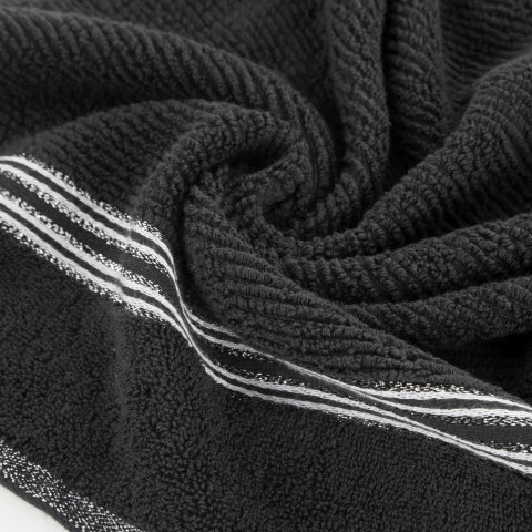 Ręcznik 30x50 Filon 11 czarny 530g/m2 Eurofirany