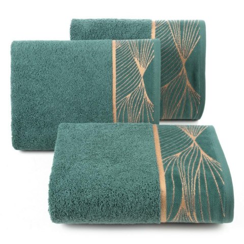 Ręcznik 50x90 Salvia 9 miętowy ciemny liście 500g/m2 frotte Limited Collection Eurofirany