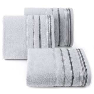 Ręcznik Livia 3 50x90 srebrny 460g/m2 frotte Eurofirany