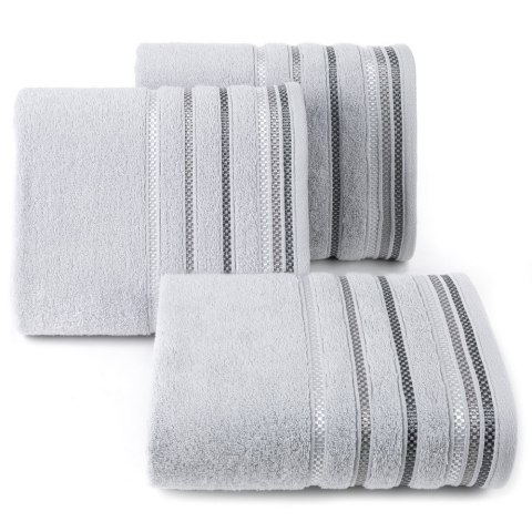 Ręcznik Livia 3 50x90 srebrny 460g/m2 frotte Eurofirany