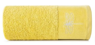 Ręcznik Lori 1 50x90 musztardowy ważka 485g/m2 frotte Eurofirany