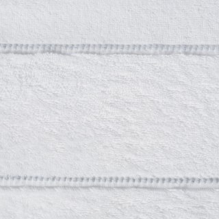 Ręcznik Mari 50x90 biały z welurową bordiurą 500g/m2 Eurofirany