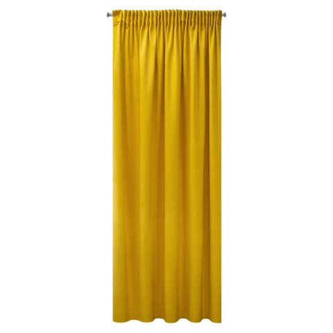 Zasłona 140x270 Sibel musztardowa welurowa gotowa na taśmie Pierre Cardin