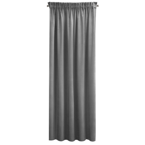 Zasłona 140x270 Sibel stalowa welurowa gotowa na taśmie Pierre Cardin