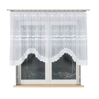 BASTIA Firanka żakardowa gotowa, szerokość 250 x wysokość 120cm, kolor 001 biały 648107/FBL/001/250120/1