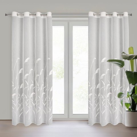 Firana 140x250 Abbie kremowa gotowa na przelotkach Eurofirany Firana 140x250 Abbie kremowa gotowa na przelotkach Eurofirany