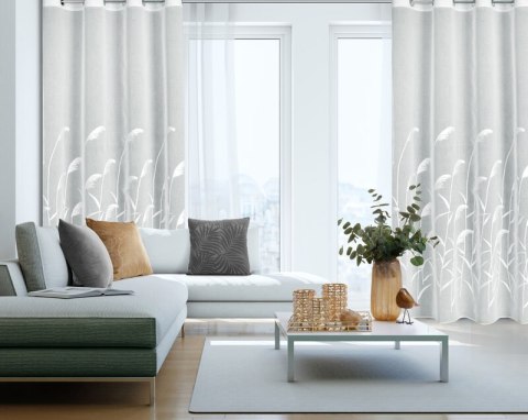 Firana 140x250 Abbie kremowa gotowa na przelotkach Eurofirany Firana 140x250 Abbie kremowa gotowa na przelotkach Eurofirany