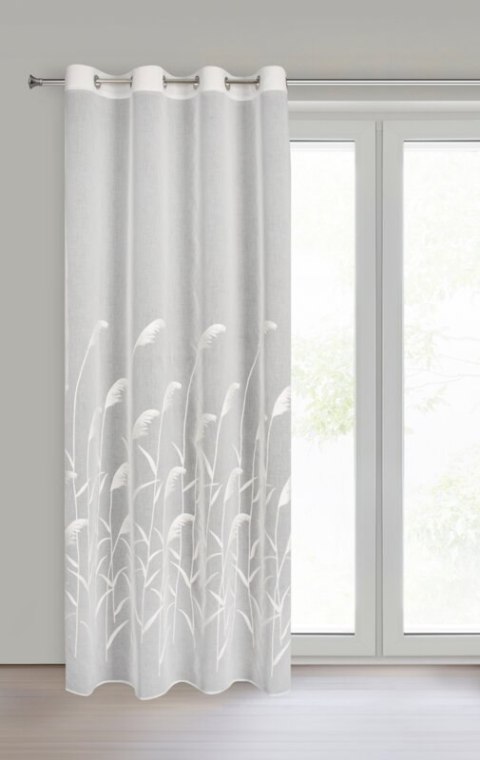 Firana 140x250 Abbie kremowa gotowa na przelotkach Eurofirany Firana 140x250 Abbie kremowa gotowa na przelotkach Eurofirany