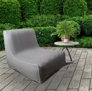 Fotel dmuchany Garden 70x90x70 na taras srebrne Eurofirany